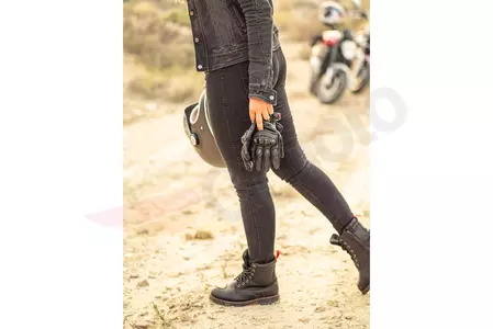 Broger Florida Lady washed black W26L30 дамски дънки панталони за мотоциклетизъм-7