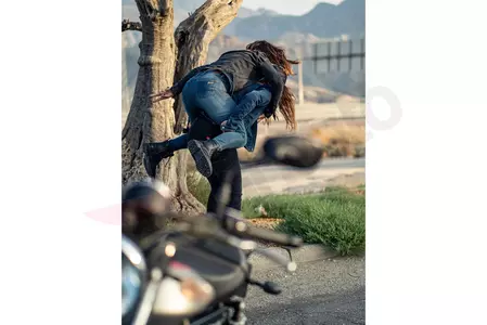 Broger Florida Lady washed blue W24L30 jeans da donna pantaloni da moto-5