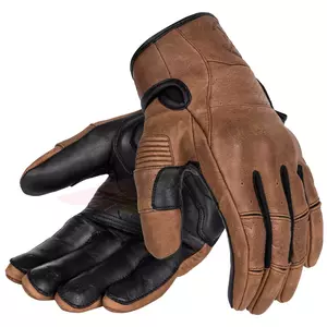 Broger California guantes de moto de cuero Vintage marrón XS-1