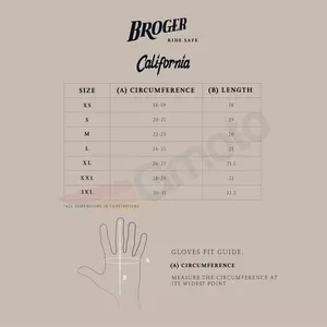 Broger California Vintage rjave M usnjene motoristične rokavice-3