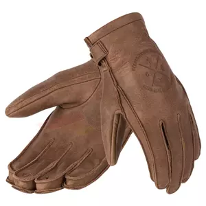 Broger Alaska guantes de moto de cuero Vintage marrón M-1