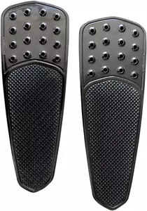 Accutronix Knurled Drilled driver's footrests for Harley-Davidson black (repose-pieds moletés percés pour Harley-Davidson)