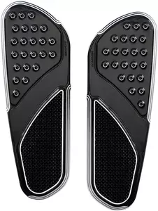 Accutronix Accutronix Nagubane vrtane indijske stopalke za voznika črno/srebrno