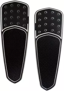 Accutronix Accutronix Nagubane vrtane stopalke za voznikove noge Indijanska črna/srebrna