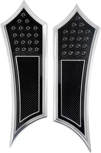 Accutronix bordázott fúrt indiai vezetői lábtartók fekete/ezüst színűek
