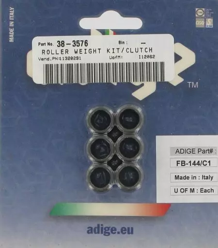 Adige 15x12 mm 4,5 g karbónové variátorové valčeky-2
