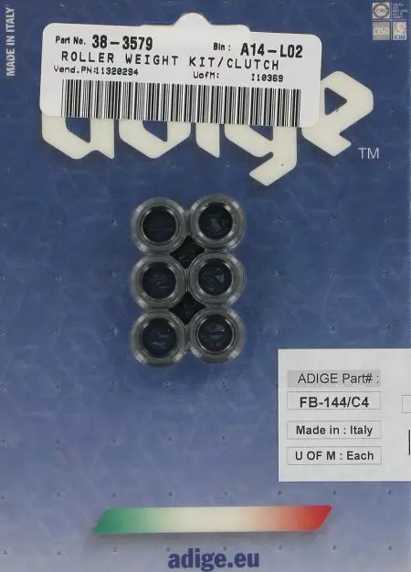 Adige 15x12 mm 6,0 g variatorskivor i kolfiber-2