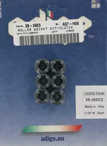 Adige 16x13 mm 7,0 g variatorskivor i kolfiber - VE-392/C2