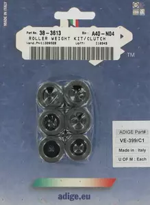 Adige 19x17 mm 11.0g karbónové variátorové valčeky - VE-396/C2