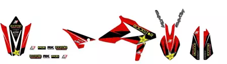BlackBird Rockstar Beta RR motociklo lipdukų rinkinys - 2B05L