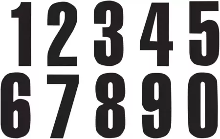 Zahlenaufkleber Zahlen Aufkleber Startnummer "0" 13x7 Blackbird 3 St. schwarz - 5047/20/0