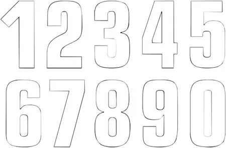 Zahlenaufkleber Zahlen Aufkleber Startnummer "4" 16x7.5 Blackbird 3 St. weiß - 5048/10/4