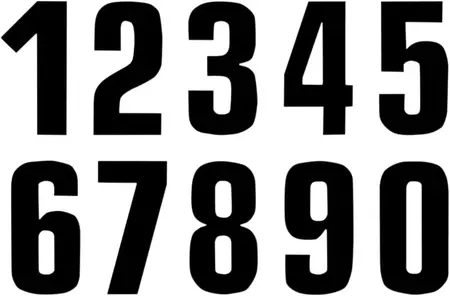 Zahlenaufkleber Zahlen Aufkleber Startnummer "7" 16x7.5 Blackbird 3 St. schwarz - 5048/20/7