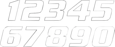 Numărul de start 8 20x25 Blackbird 3 buc alb - 5049/10/8