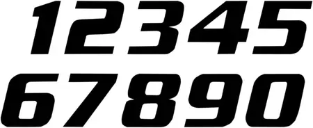 Zahlenaufkleber Zahlen Aufkleber Startnummer "8" 20x25 Blackbird 3 St. schwarz - 5049/20/8