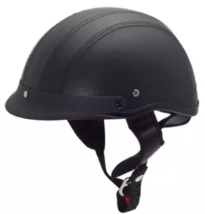 Awina abierto M casco de moto TN8689 cuero negro-1