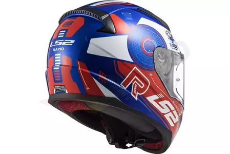 LS2 FF353 RAPID STRATUS AZUL VERMELHO BRANCO L capacete integral de motociclista-2
