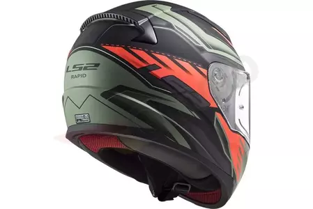 LS2 FF353 RAPID GALE MATT PRETO VERMELHO VERDE M capacete integral de motociclista-2