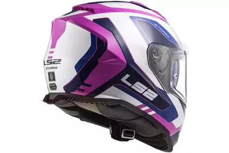 LS2 FF800 STORM TECHY BRANCO ROSA L capacete integral de motociclista-3