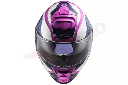 LS2 FF800 STORM TECHY BRANCO ROSA L capacete integral de motociclista-4