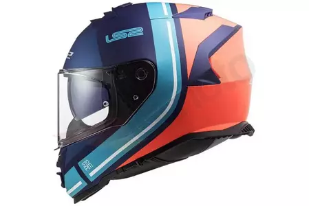 Motociklistička kaciga koja pokriva cijelo lice LS2 FF800 STORM SLANT MATT BLUE ORANGE S-2