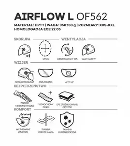LS2 OF562 AIRFLOW RONNIE MATT ZILVER BLAUW S opengezicht motorhelm-2