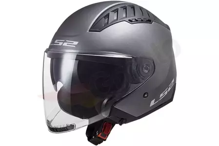 LS2 OF600 COPTER SOLID MATT TITANIUM L casco moto aperto-1