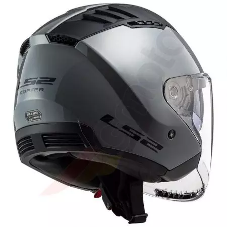 LS2 OF600 COPTER SOLID NARDO GREY S capacete aberto para motociclismo-2