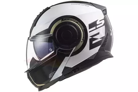 LS2 FF902 SCOPE ARCH GLOSS WHITE TITANIUM M casco moto mandíbula-3