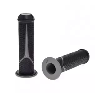 Handvatten - stuurrubber 22 mm 7/8 zwart/grijs Hebe