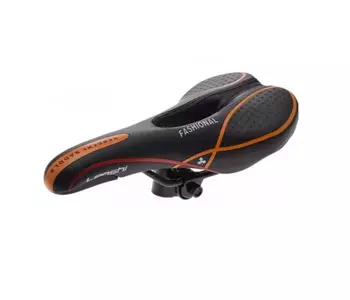MTB-cykelsæde i sort og orange - 318659