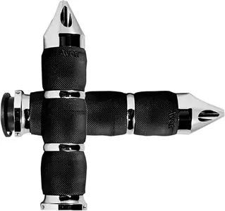 Avon Air Cushion Skiped chrome steering handles Indian - IN-TO-AIR-90C-S