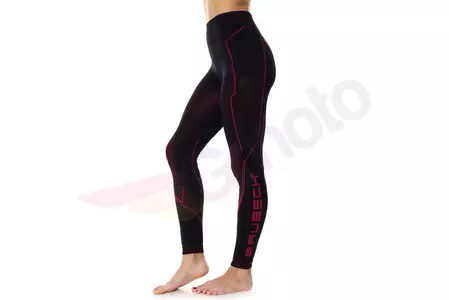 Ženske termoaktivne motoristične hlače Brubeck Cooler black/amaranth M - P1BRU-MOTG-LE1247W-44XXXXXXX-25-M