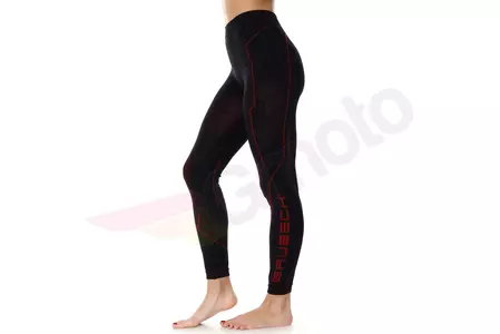 Pantaloni da moto termoattivi da donna Brubeck Cooler nero/rosso M
