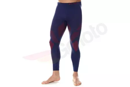 Brubeck DRY pantaloni da moto termoattivi blu navy/rosso M