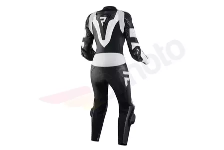 Rebelhorn traje de moto de cuero de las mujeres Rebel Lady blanco y negro D32-2