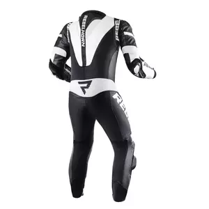 Fato de motociclista em pele Rebelhorn Rebel em branco e preto 44-2