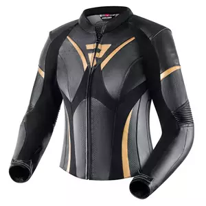 Jachetă de motocicletă pentru femei Rebelhorn Rebel Lady negru/auriu D42-1