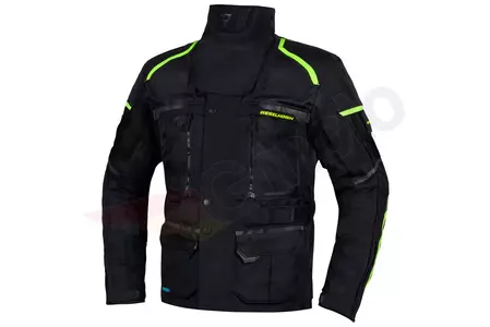 Rebelhorn Cubby IV giacca da moto in tessuto nero e giallo fluo 3XL - RH-TJ-CUBBY-IV-58-3XL