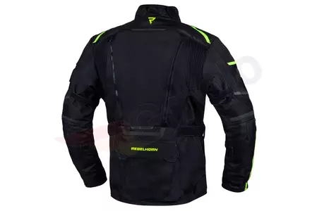Rebelhorn Cubby IV giacca da moto in tessuto nero/giallo fluo 7XL-2