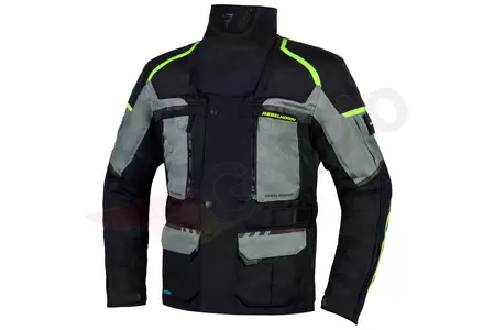 Rebelhorn Cubby IV nero-grigio giallo fluo giacca da moto in tessuto 3XL-1