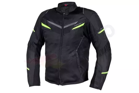 Rebelhorn Flux preto/amarelo fluo 4XL casaco têxtil para motociclismo-1