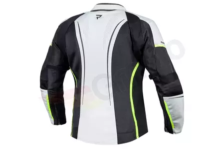 Jachetă de motocicletă din material textil pentru femei Rebelhorn Flux Lady negru și galben fluo DXXL-2