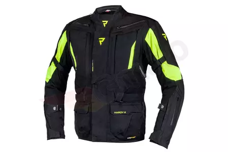 Rebelhorn Hardy II giacca da moto in tessuto nero/giallo fluo 5XL-1