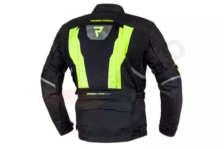 Rebelhorn Hardy II giacca da moto in tessuto nero/giallo fluo S-2