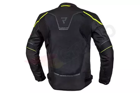 Rebelhorn Hiflow IV giacca da moto in tessuto nero e giallo fluo M-2