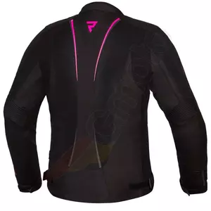 Casaco têxtil de motociclismo para mulher Rebelhorn Hiflow IV Lady preto/rosa fluo D3XL-2