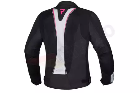 Rebelhorn Hiflow IV Lady nero/argento/rosa fluo DXS giacca da moto in tessuto da donna-2