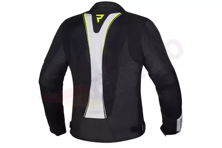 Дамско текстилно яке за мотоциклет Rebelhorn Hiflow IV Lady черно/сребърно жълто флуо DXXL-2