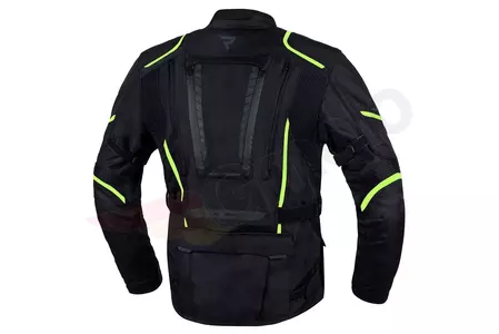 Rebelhorn Hiker III giacca da moto in tessuto nero e giallo fluo 3XL-2